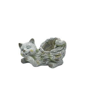 Winking Cat Planter w/Hole + Plug 35.5x19x19cm