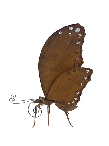 Rusty Metal Butterfly Ornament XL
