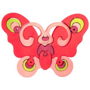 Fauna Puzzle Pink Butterfly