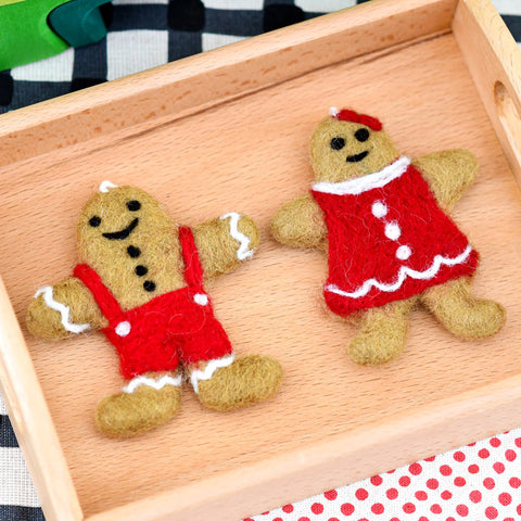 Felt Gingerbread Couple Cookies