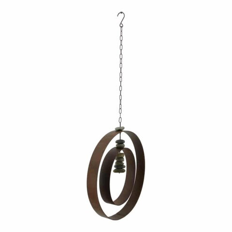 Hanging Serenity Circle w/Stones 55x7x56-125cm