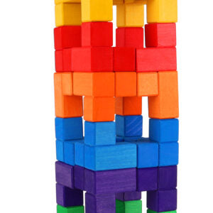 Bauspiel Corner Block 24 Coloured Pieces in a Wooden Frame