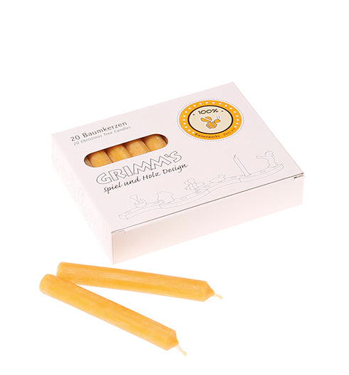 Grimm’s Candles 100% Beeswax, 20 Pieces