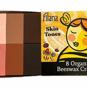 Filana Organic Beeswax Crayons, Skin Tones Block 8