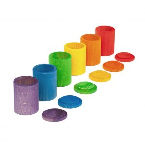 Grapat Cups with Lid Coloured, 6 pieces